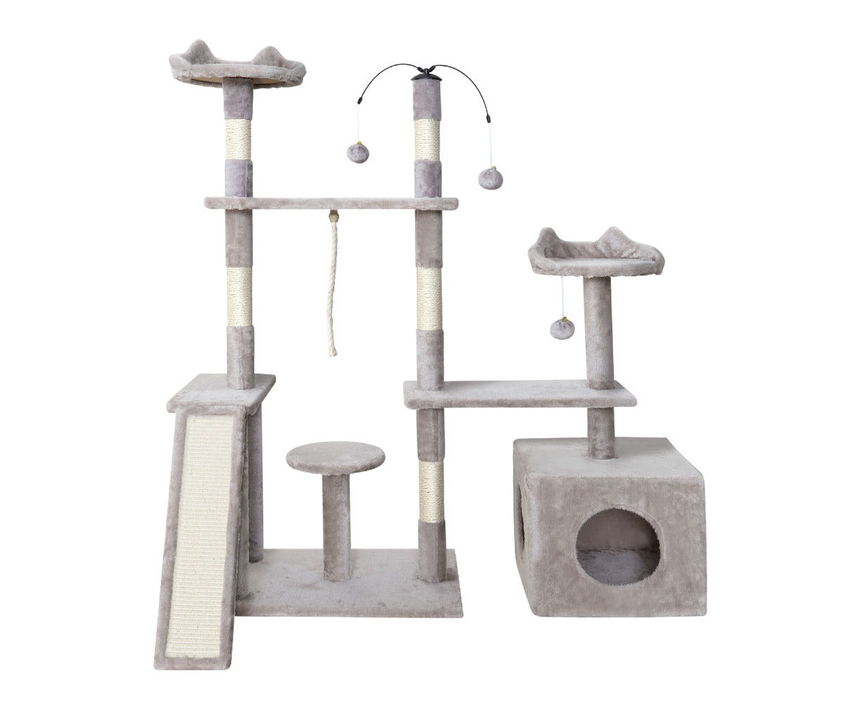 135cm Four-Level Cat Tower with Claw Board