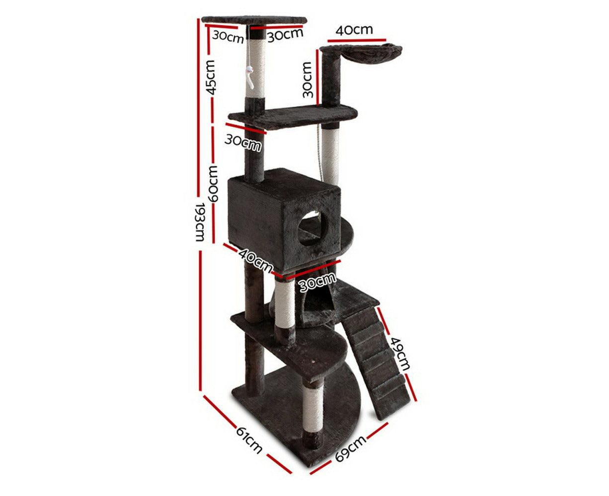 Ultimate Cat Tower - 193cm Multi-Level Cat Tree