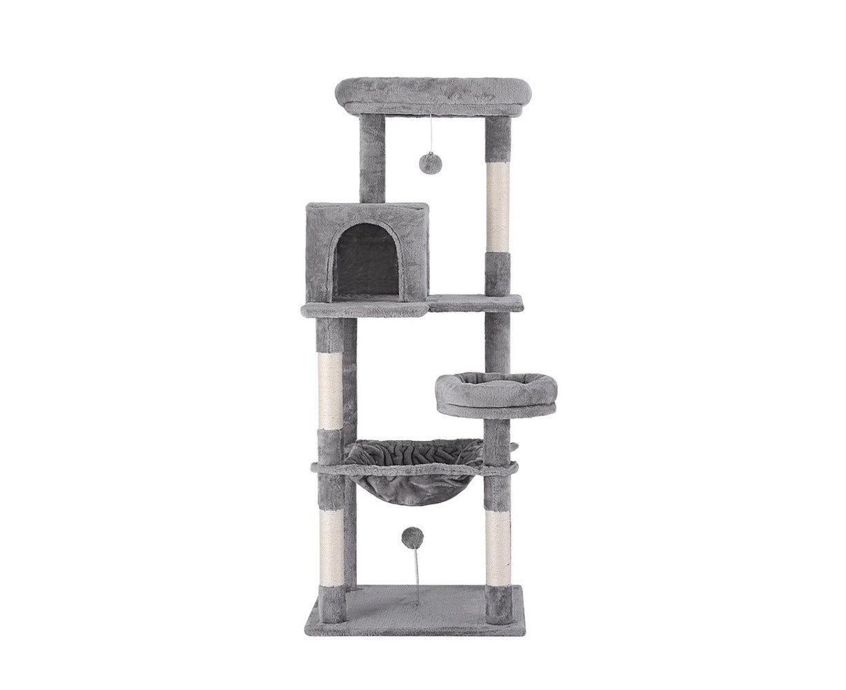 143cm Multi-Level Cat Tree with Toys and Bed Cubicle