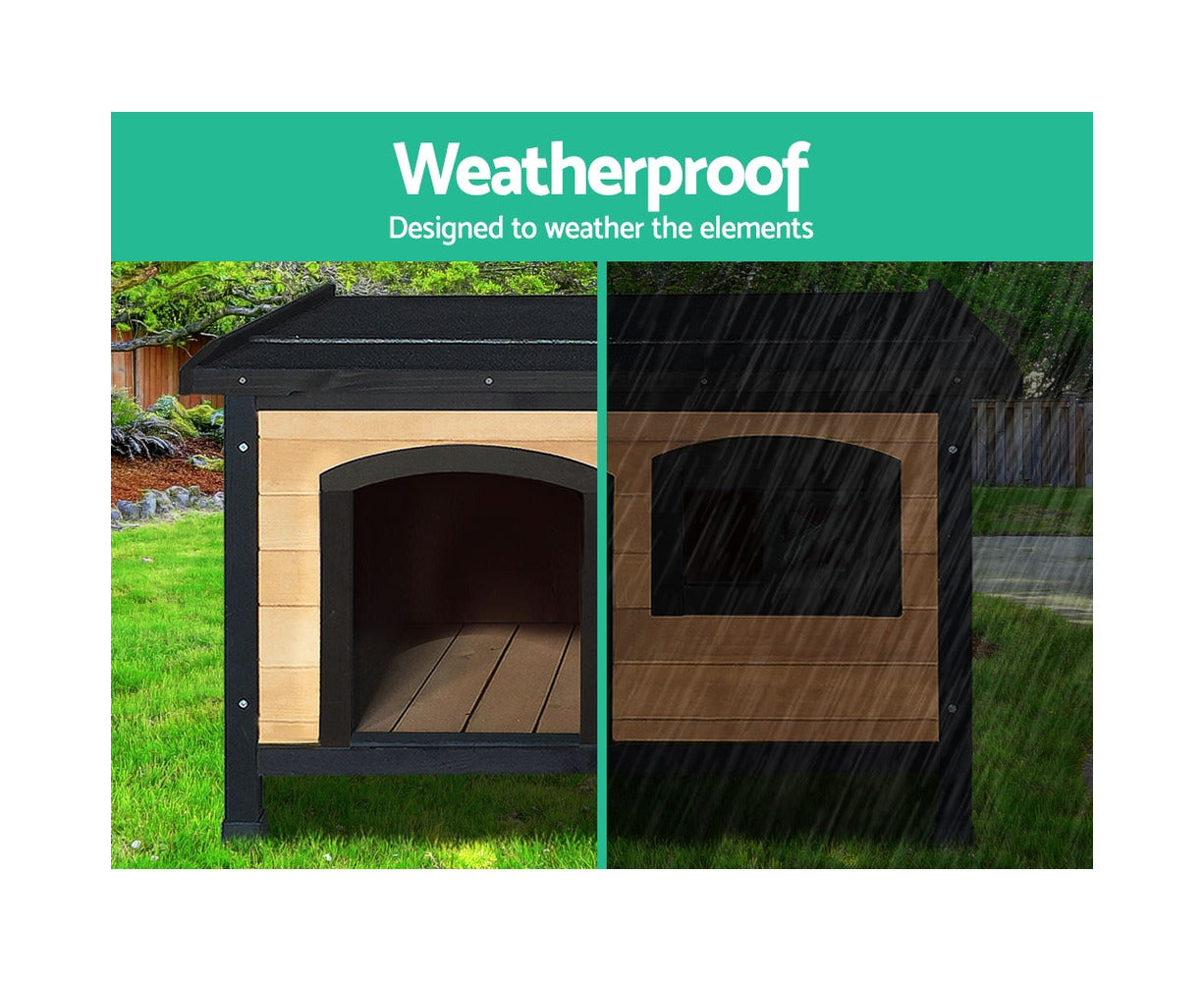 Premium Large Dog Kennel Weatherproof Sturdy Wood House