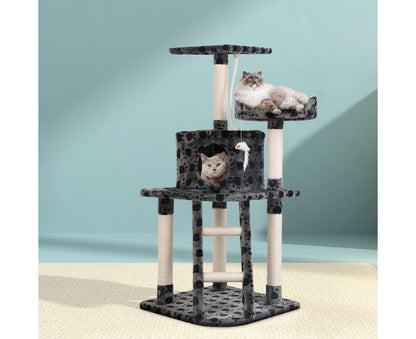 120cm Multi-Level Cat Tree with Ladder and Toys