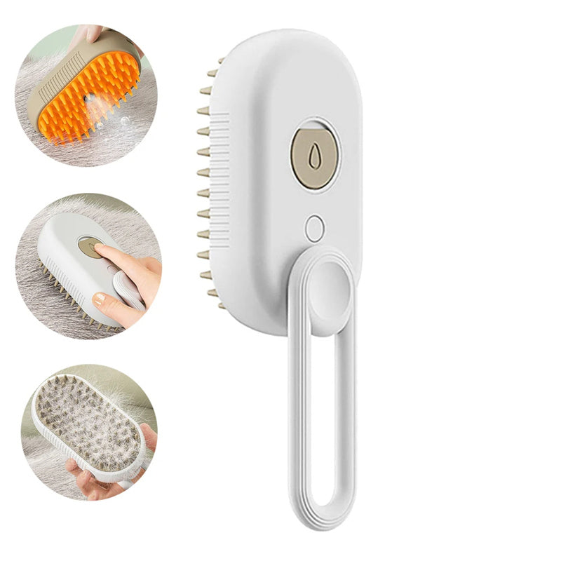 2-in-1 Electric Steam Pet Grooming Brush 3 colors