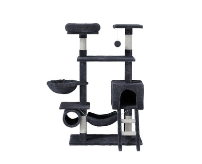 144cm Multi-Activity Cat Tree with Hammock and Tunnel