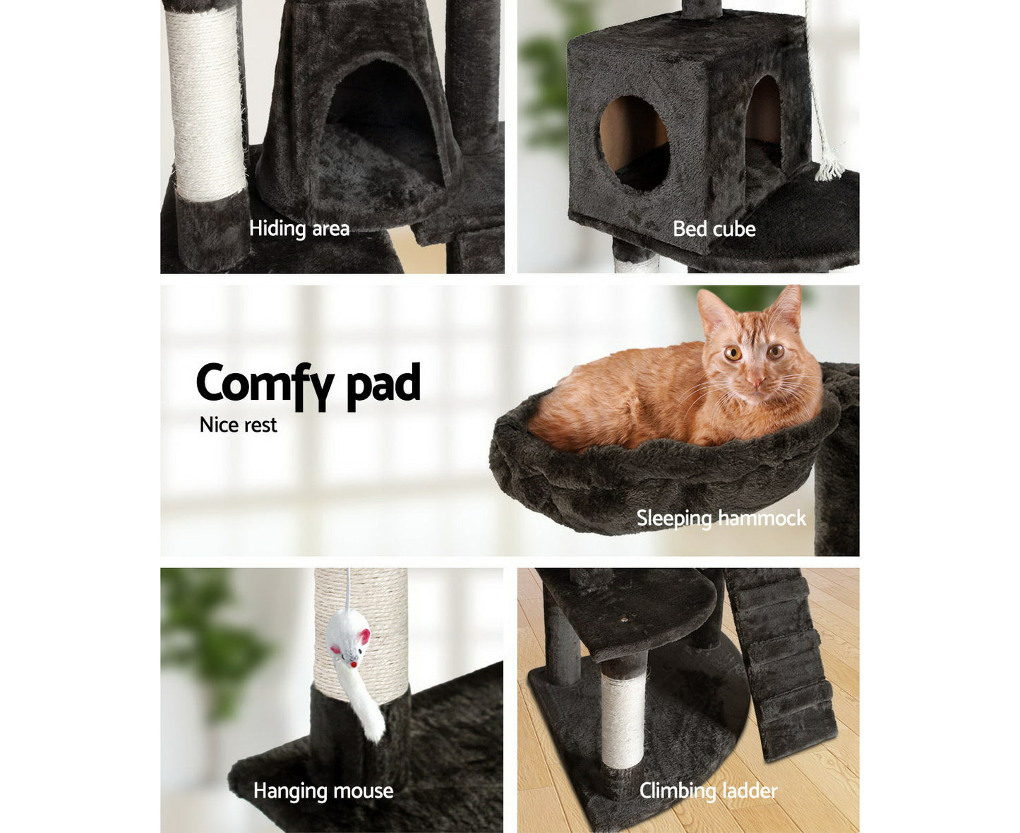 Ultimate Cat Tower - 193cm Multi-Level Cat Tree