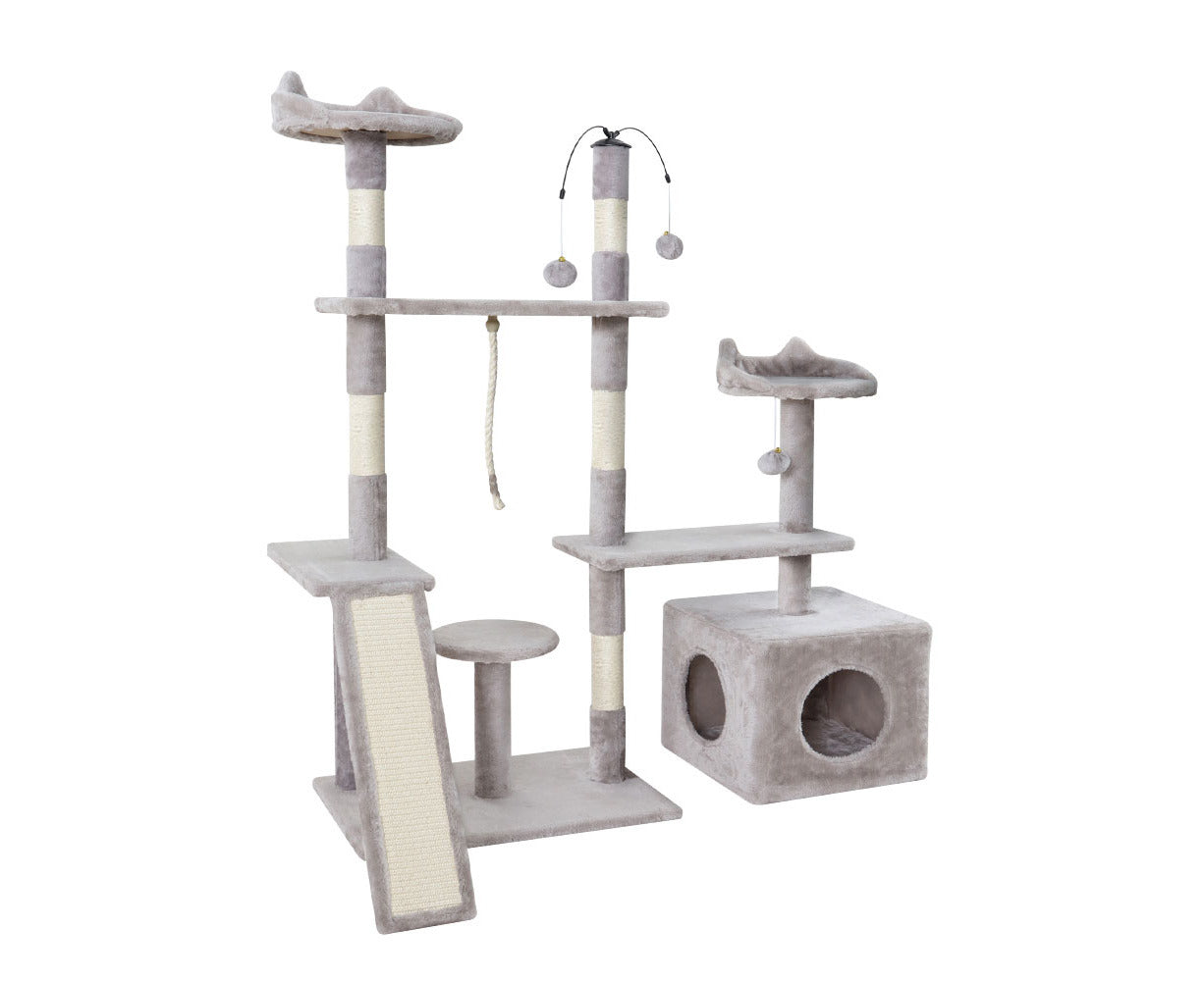 135cm Four-Level Cat Tower with Claw Board