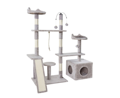 135cm Four-Level Cat Tower with Claw Board