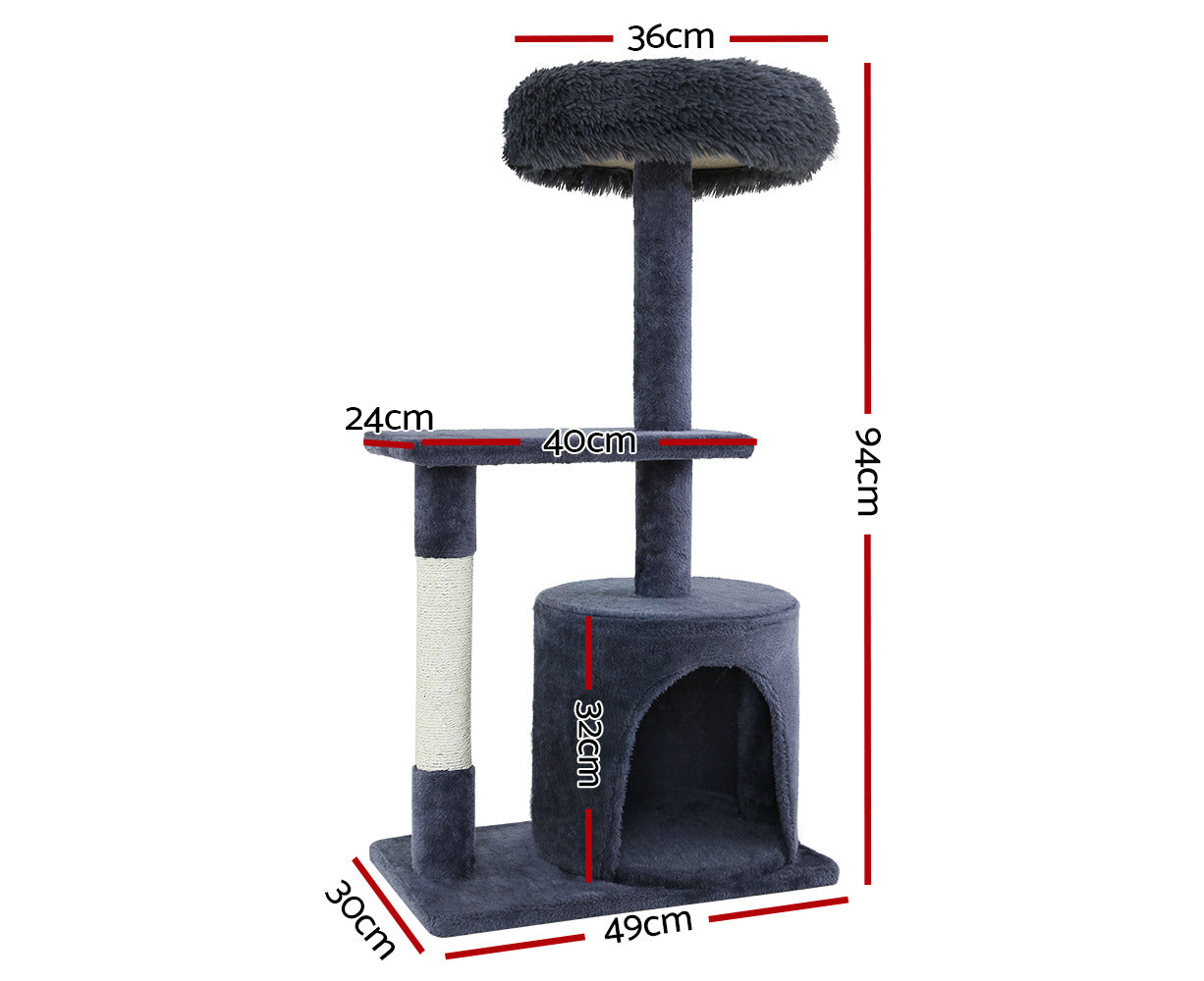 94cm Multi-Level Cat Tree with Bed Cubicles