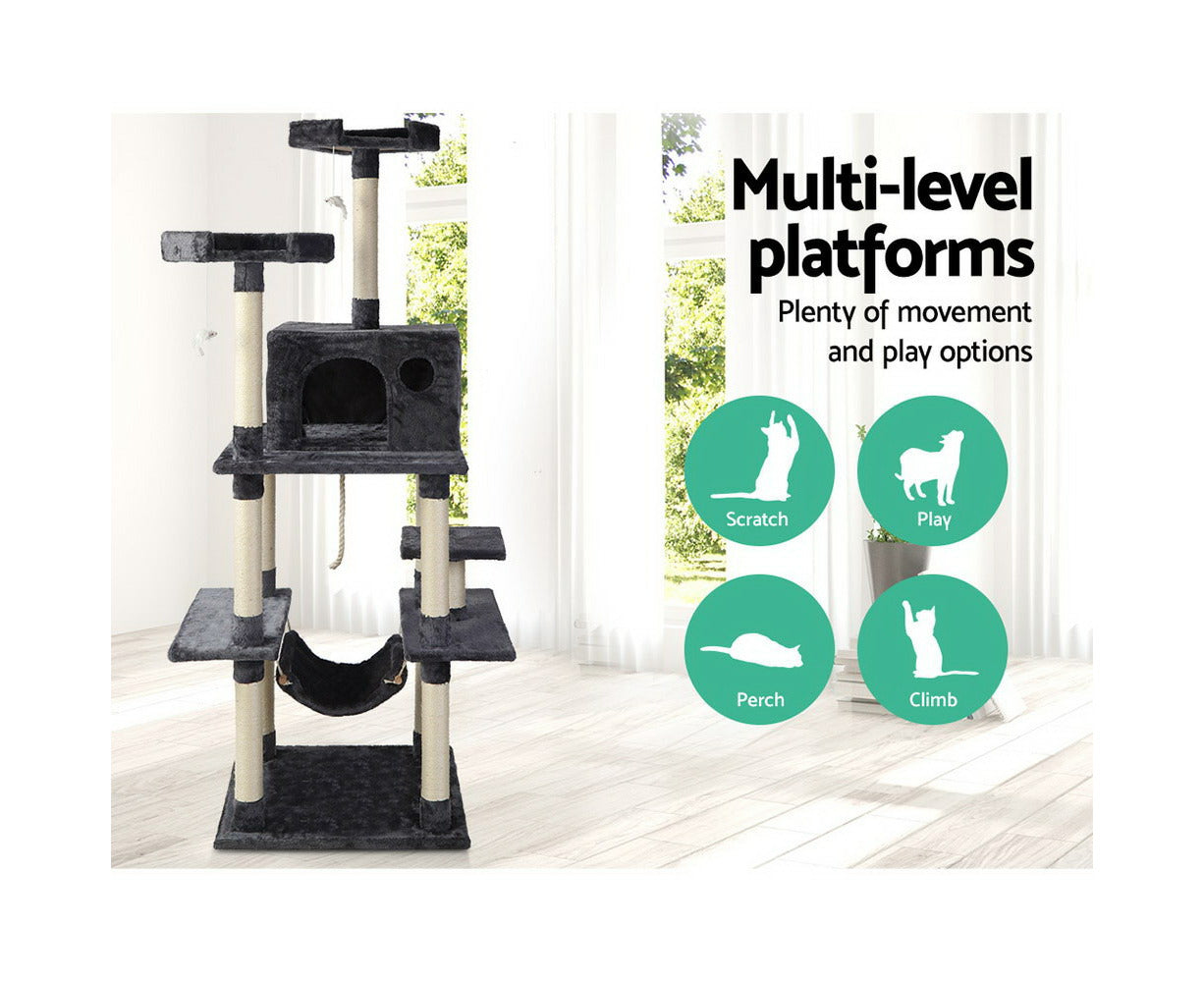 Grand Cat Tower - 184cm Multi-Level Cat Tree