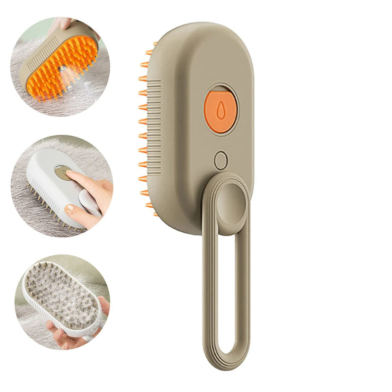 2-in-1 Electric Steam Pet Grooming Brush 3 colors